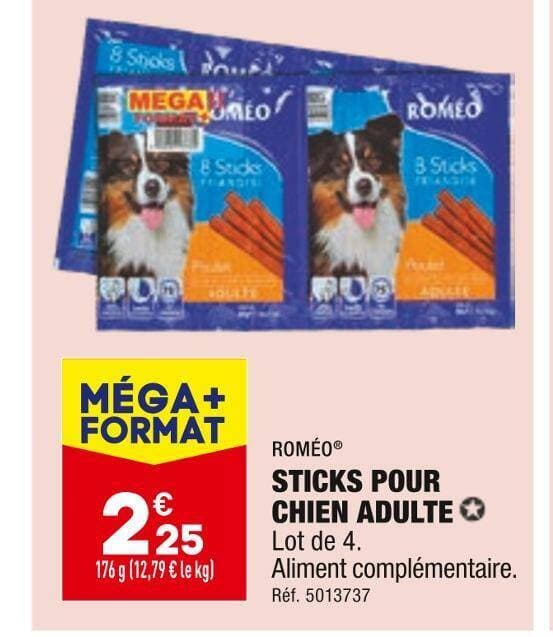 ROMÉO STICKS POUR CHIEN ADULTE