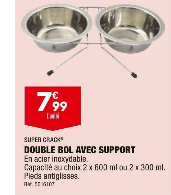 SUPER CRACK DOUBLE BOL AVEC SUPPORT