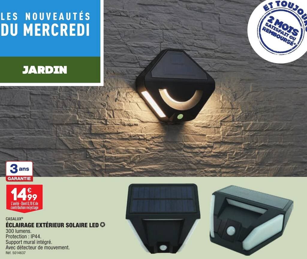 ÉCLAIRAGE EXTÉRIEUR SOLAIRE LED