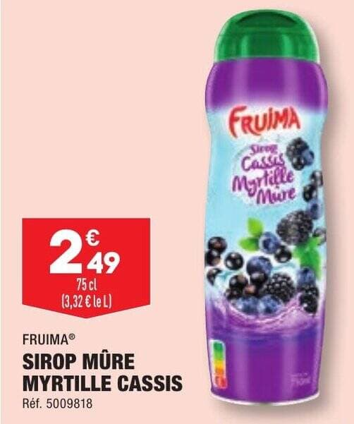 SIROP MÛRE MYRTILLE CASSIS