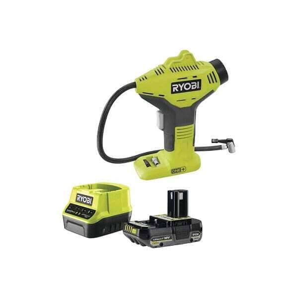 Compresseur RYOBI 18V One Plus - 1 Batterie 2,0Ah - Chargeur rapide - R18PI-120GJ