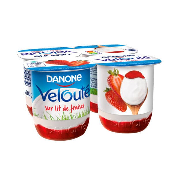 DANONE Yaourts Velouté sur lit de fruits