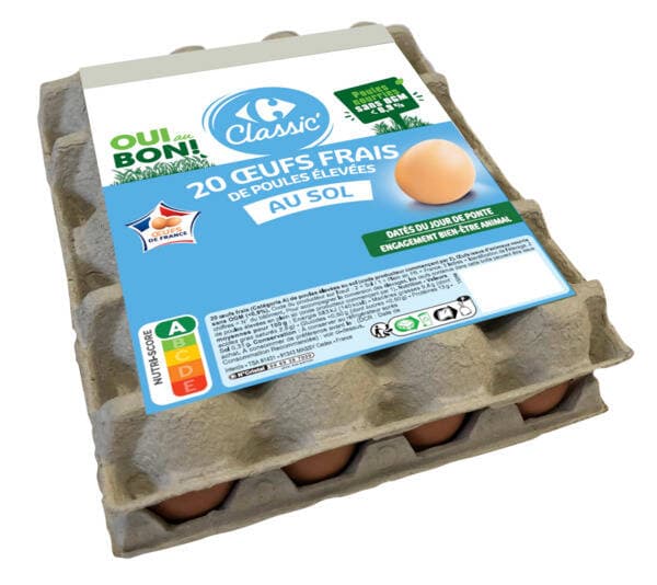 CARREFOUR CLASSIC' Œufs de poules élevées au sol
