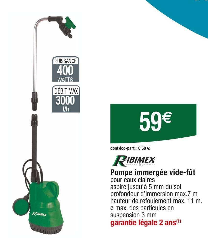 RIBIMEX Pompe immergée vide-fût