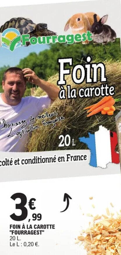 FOIN À LA CAROTTE "FOURRAGEST" 20 L.