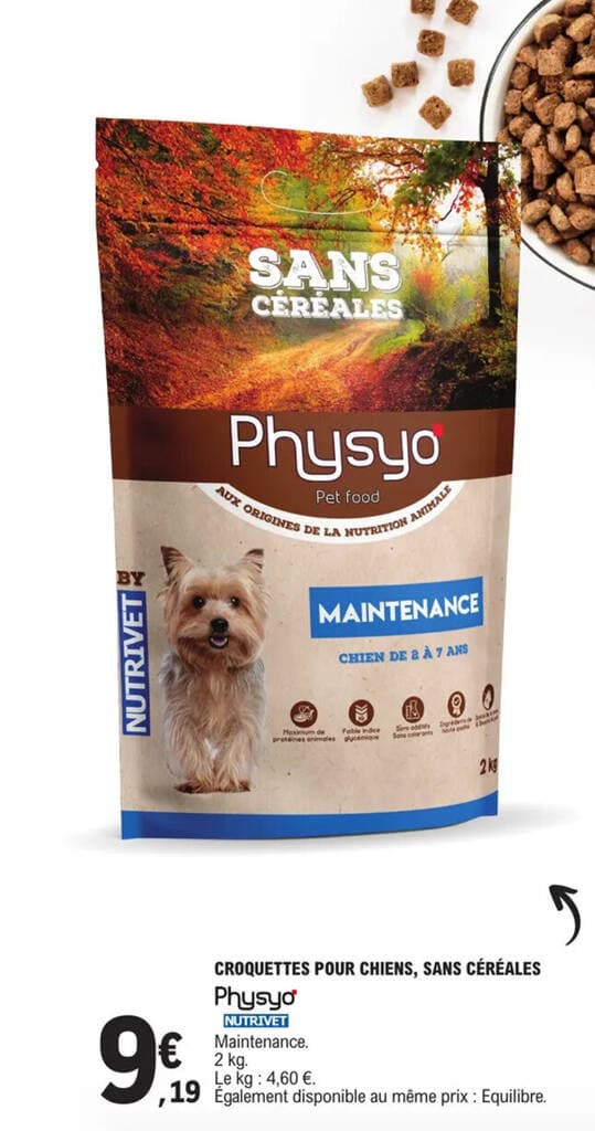 CROQUETTES POUR CHIENS, SANS CÉRÉALES Physyo