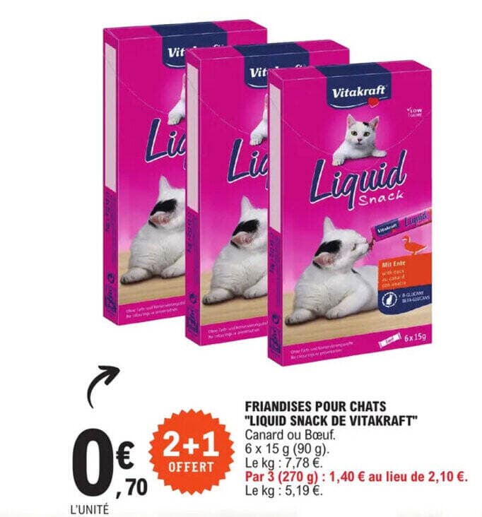 FRIANDISES POUR CHATS "LIQUID SNACK DE VITAKRAFT"