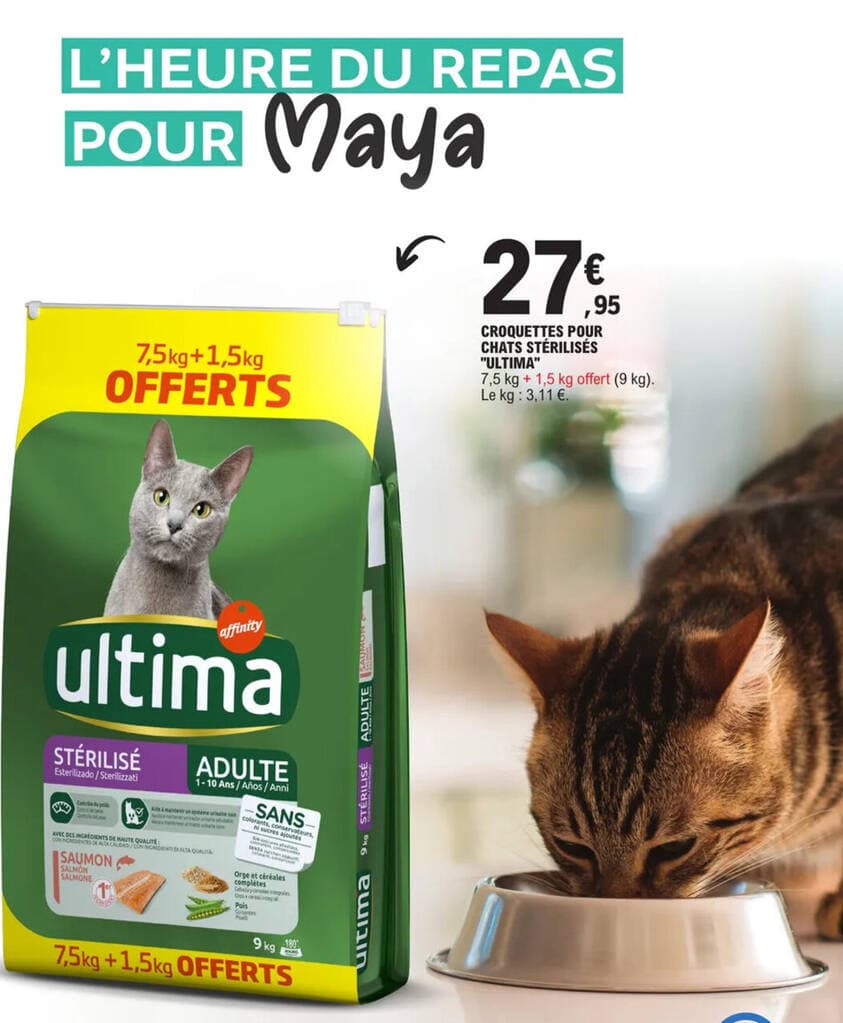 CROQUETTES POUR CHATS STÉRILISÉS "ULTIMA"