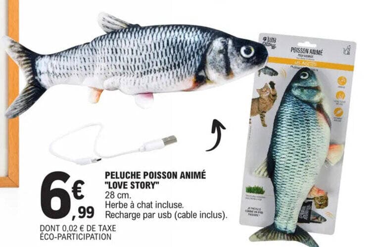 PELUCHE POISSON ANIMÉ "LOVE STORY"