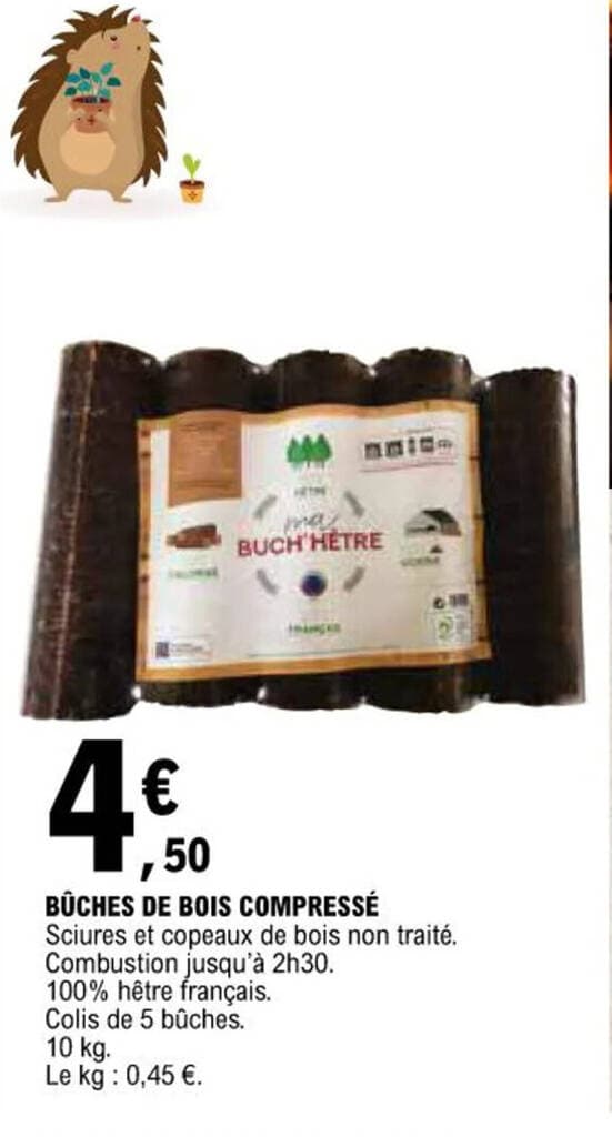 BÛCHES DE BOIS COMPRESSÉ