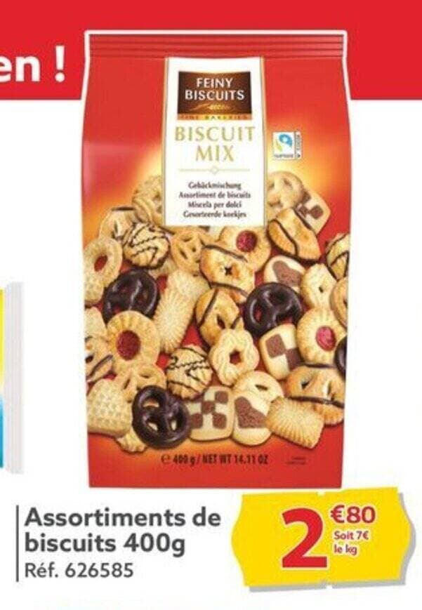 | Assortiments de biscuits 400g
