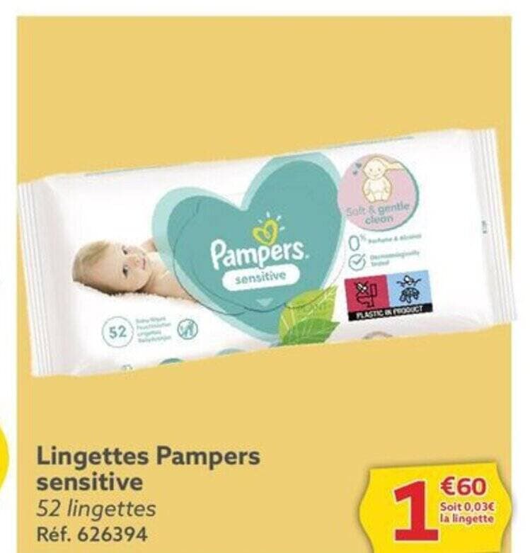 Lingettes Pampers sensitive