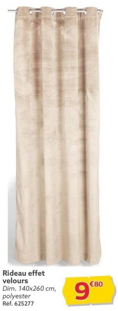 Rideau effet velours Dim. 140x260 cm,