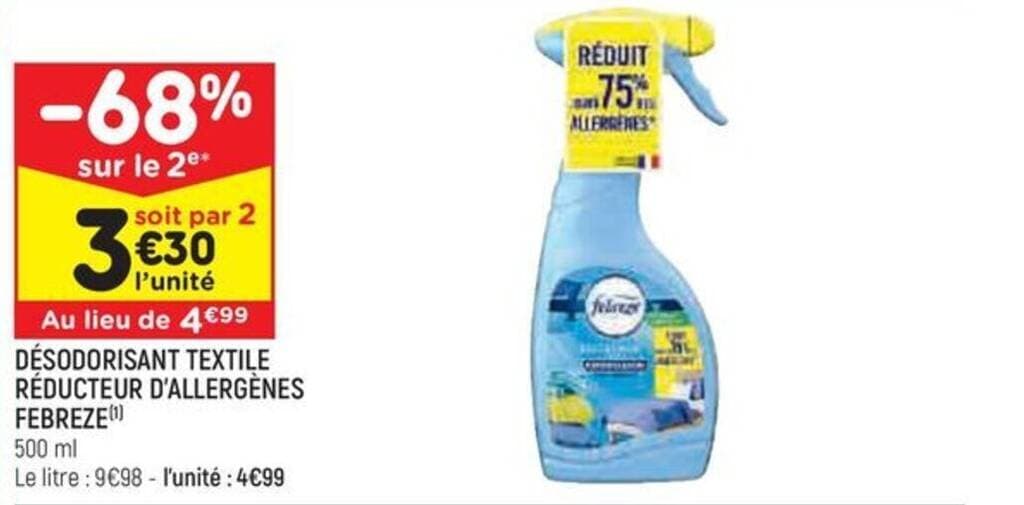 DESODORISANT TEXTILE RÉDUCTEUR D'ALLERGÈNES FEBREZE(¹)