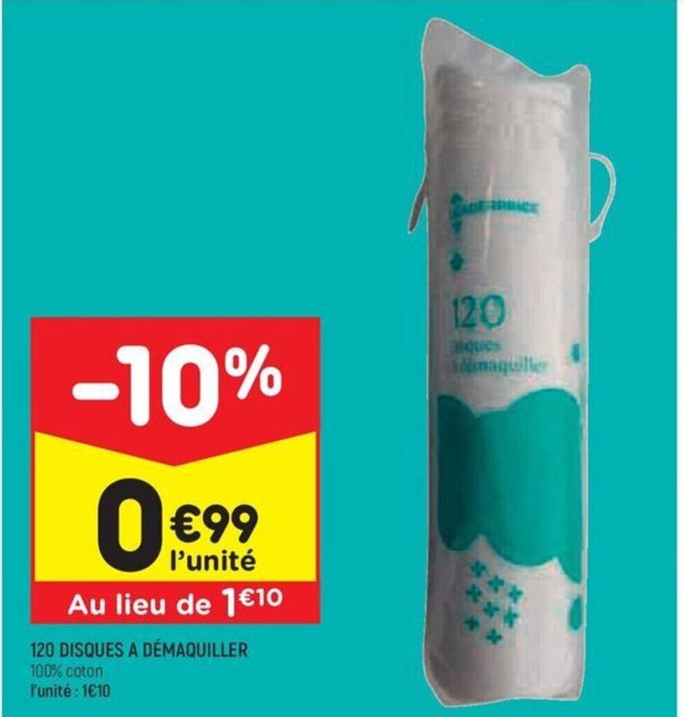 120 DISQUES A DÉMAQUILLER