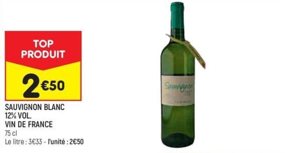 SAUVIGNON BLANC 12% VOL. VIN DE FRANCE