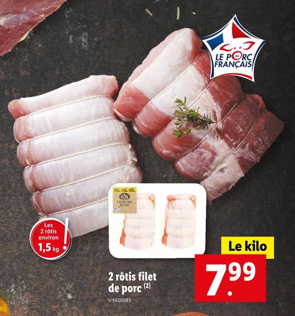 L'étal du boucher 2 rôtis filet de porc