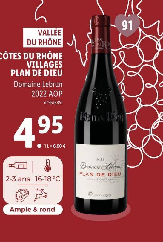 Domaine Lebrun CÔTES DU RHÔNE VILLAGES PLAN DE DIEU
