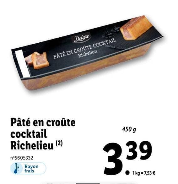 Deluxe Pâté en croûte cocktail Richelieu