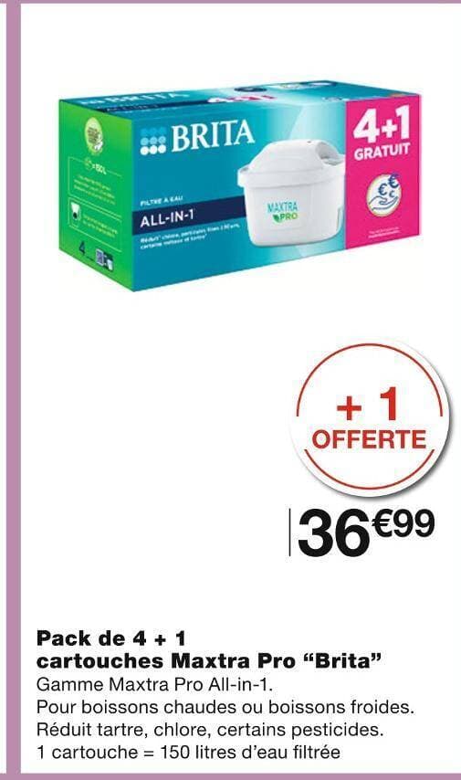 Brita Pack de 4 + 1 cartouches Maxtra Pro