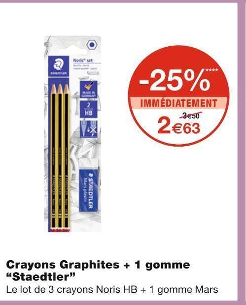 Staedtler Crayons Graphites + 1 gomme