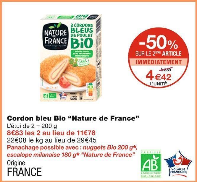 Nature de France Cordon bleu Bio