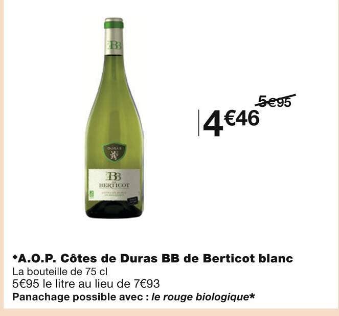 BB de Berticot A.O.P. Côtes de Duras blanc
