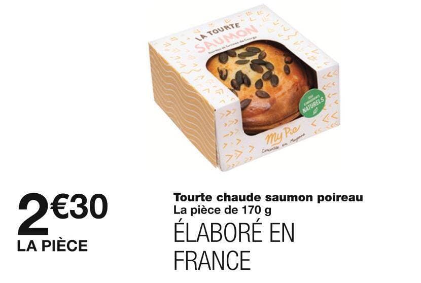 Tourte chaude saumon poireau