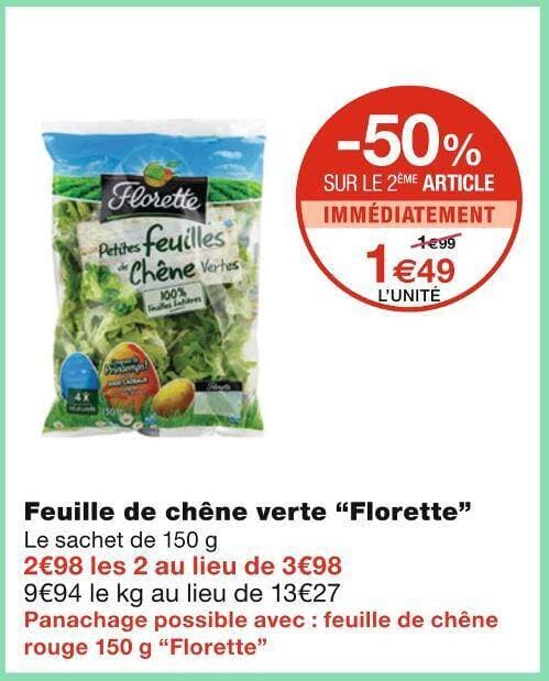 Florette Feuille de chêne verte