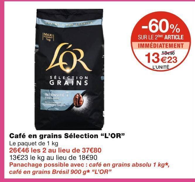 L’OR Café en grains Sélection