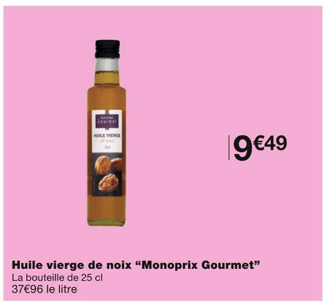 Monoprix Gourmet Huile vierge de noix