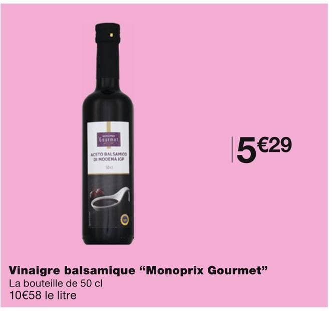 Monoprix Gourmet Vinaigre balsamique