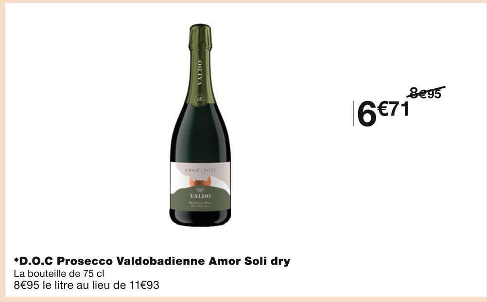 D.O.C Prosecco Valdobadienne Amor Soli dry