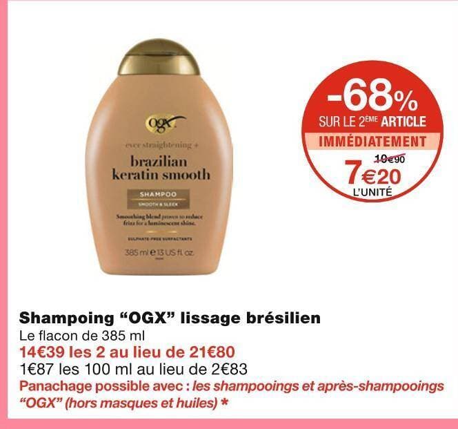 OGX Shampoing lissage brésilien