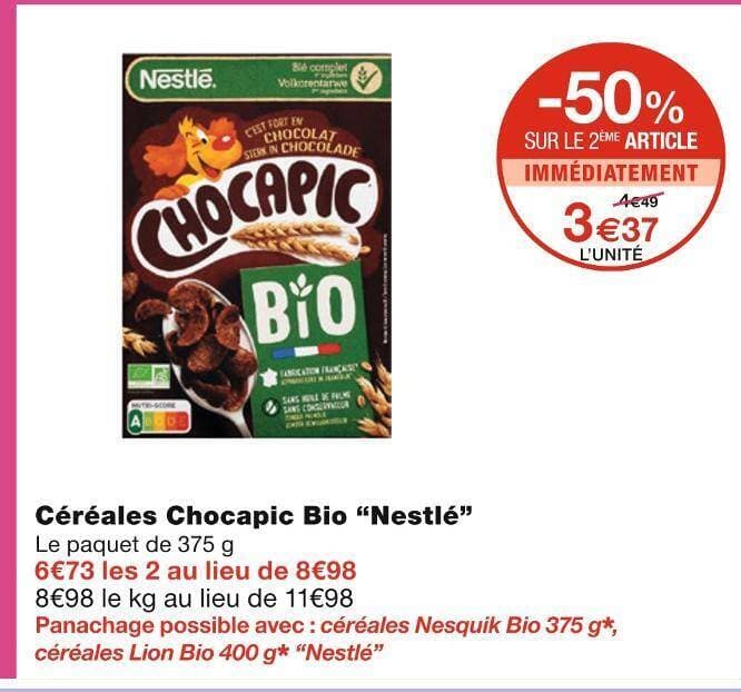 Nestlé Céréales Chocapic Bio
