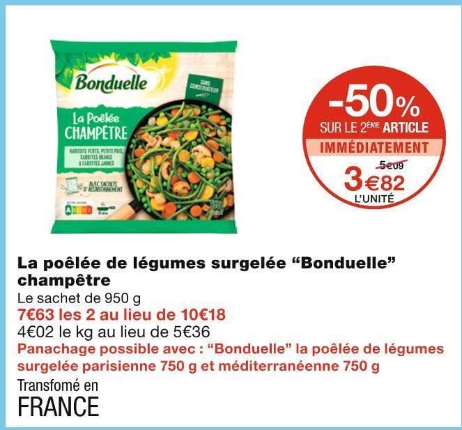 Bonduelle La poêlée de légumes surgelée champêtre