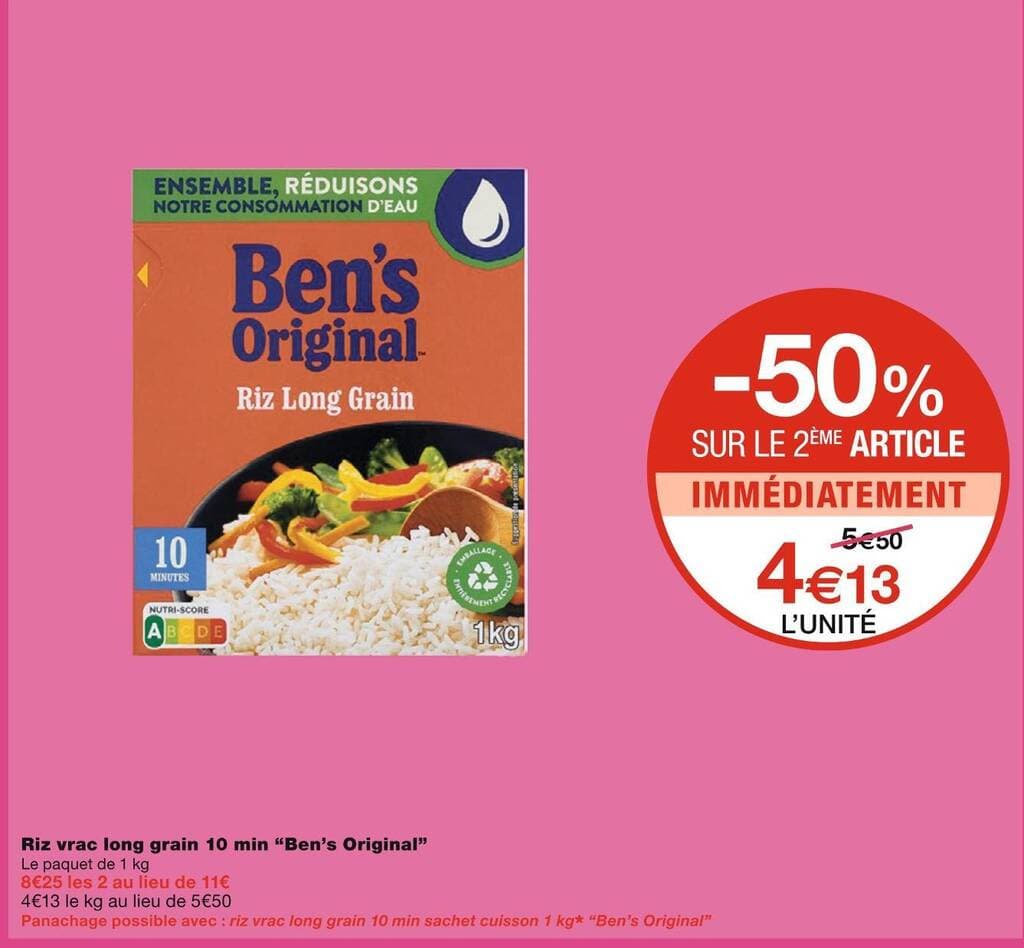 Ben’s Original Riz vrac long grain 10 min