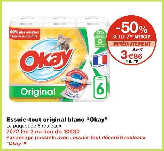 Okay Essuie-tout original blanc