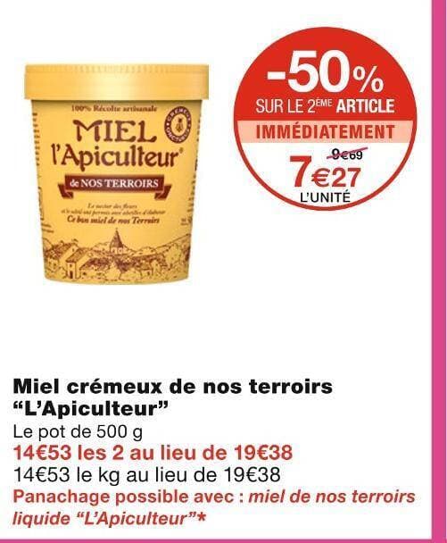 L’Apiculteur Miel crémeux de nos terroirs