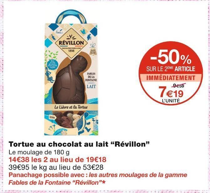Révillon Tortue au chocolat au lait