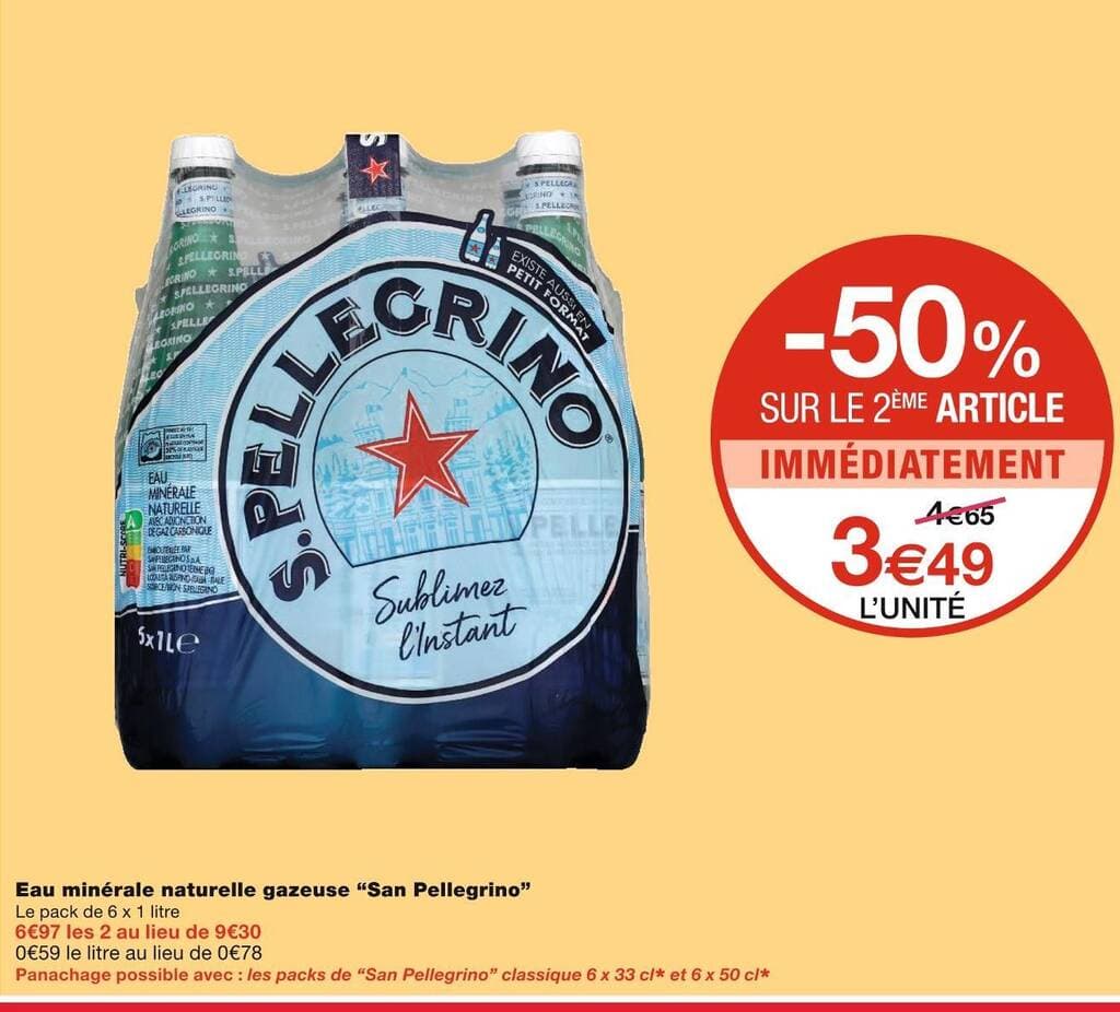 San Pellegrino Eau minérale naturelle gazeuse