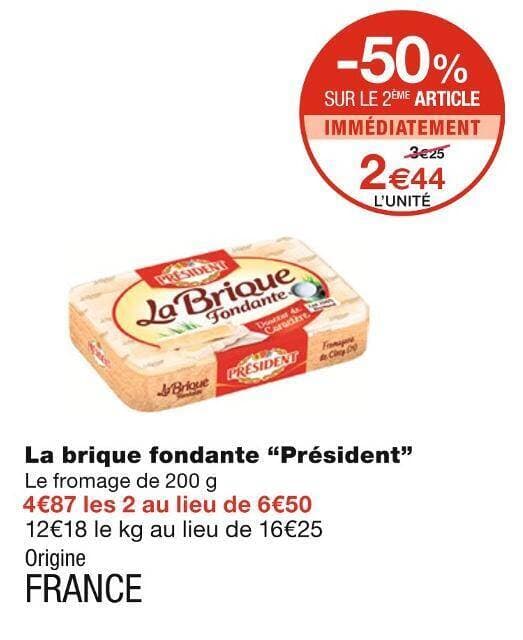 Président La brique fondante