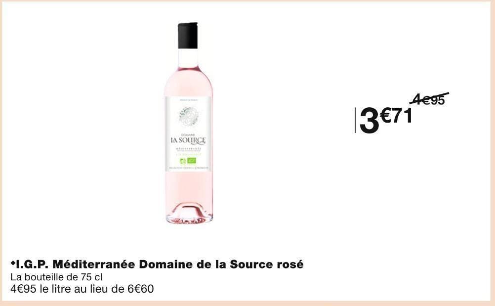 Domaine de la Source I.G.P. Méditerranée rosé