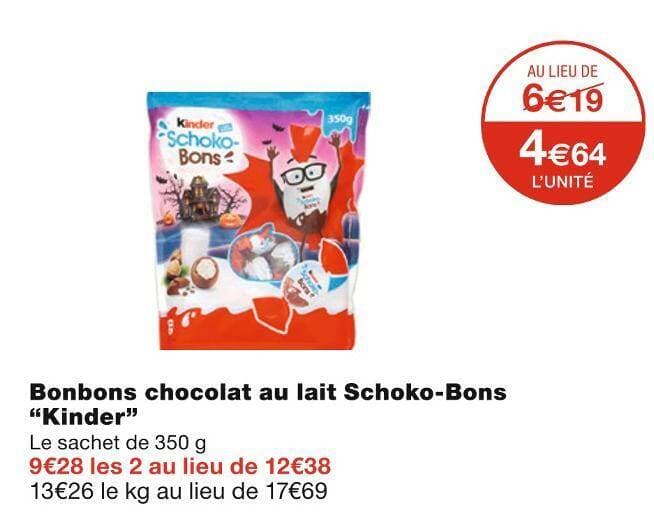 Kinder Bonbons chocolat au lait Schoko-Bons