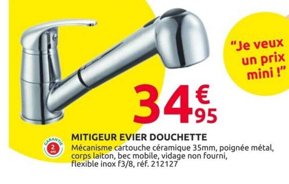 MITIGEUR EVIER DOUCHETTE