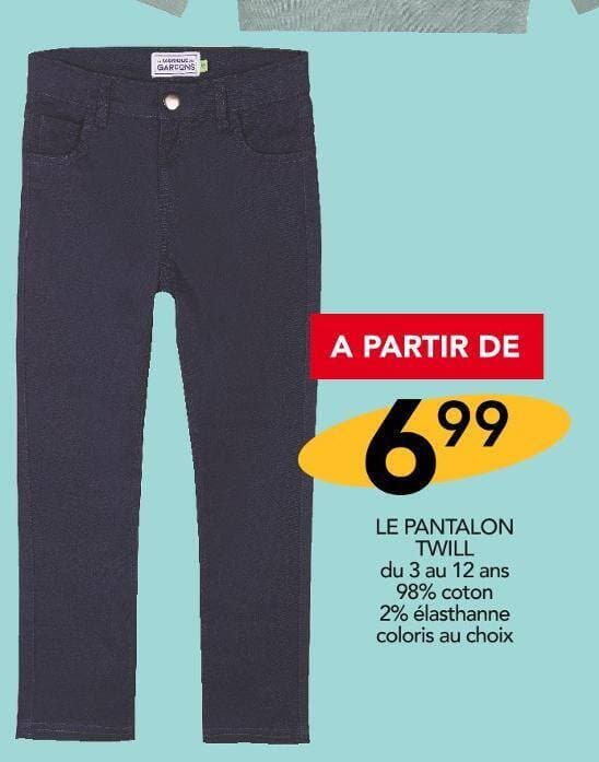 LA FABRIQUE DES GARÇONS LE PANTALON TWILL