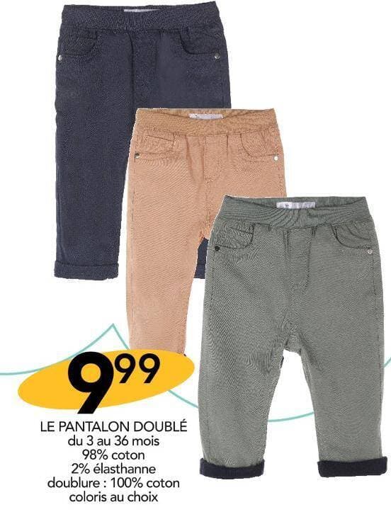 mes petits cailloux LE PANTALON DOUBLÉ