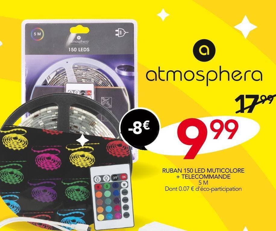 atmosphera RUBAN 150 LED MUTICOLORE + TELECOMMANDE