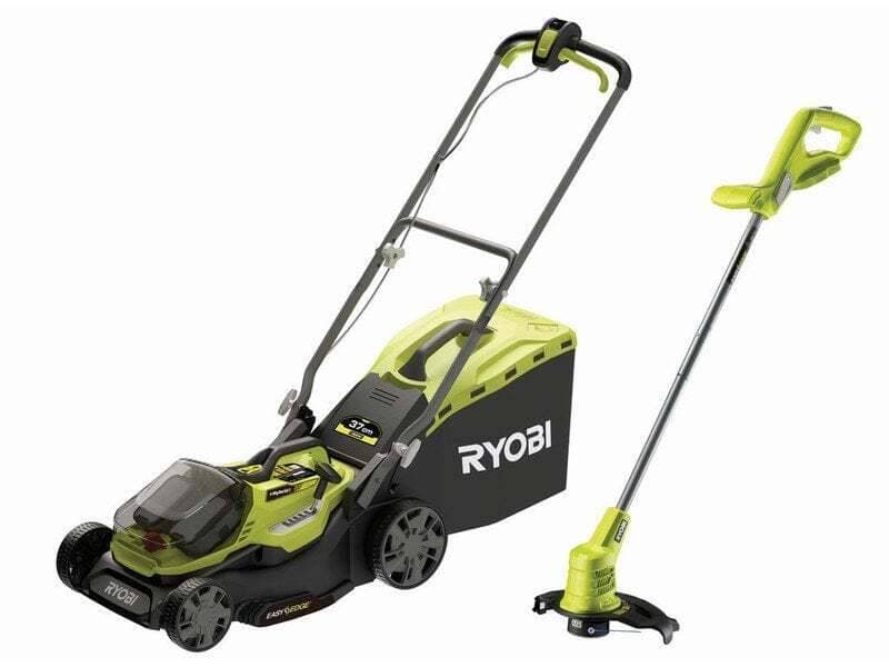 Tondeuse + coupe bordure RYOBI One+, 2x18V, l.37cm, 2 batteries 5Ah