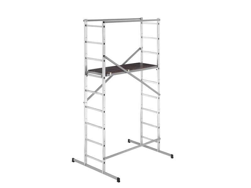 Echafaudage aluminium HOBBYSTEP H4 HAILO hauteur de travail 4 m